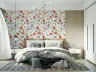 Watercolor Red Poppy Blue Daisy Meadow Wallpaper 6