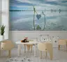 Coastal Serenity Beach with Woven Heart Wall Mural 7