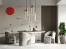Minimalist Red Sun and Abstract Birds Wall Mural 6