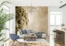Spiritual Buddha Sculpture Wall Mural in Earthy Tones 6