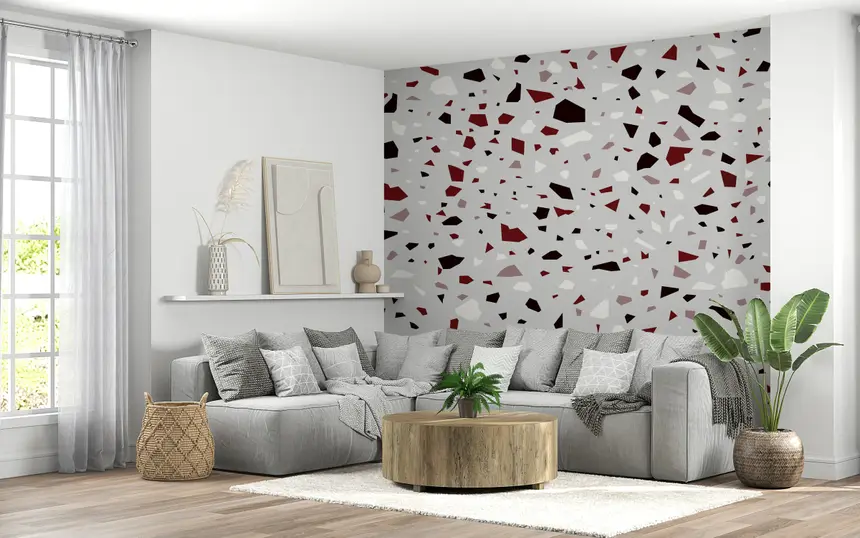 Mosaic Burgundy Burst Wall Mural -2742099