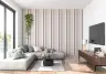 Minimalist Burgundy Vertical Stripe Wallpaper 6