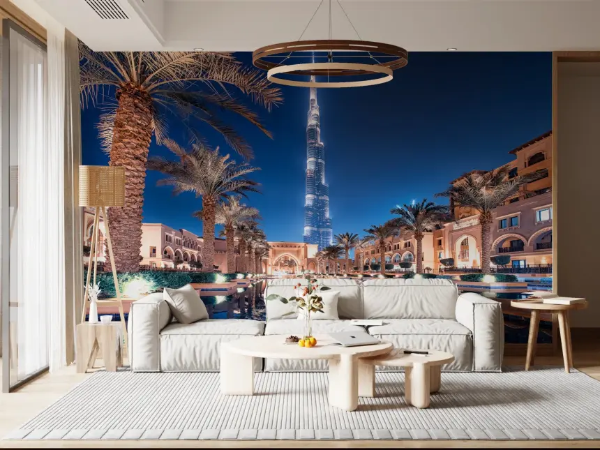 Burj Reflection Wall Mural