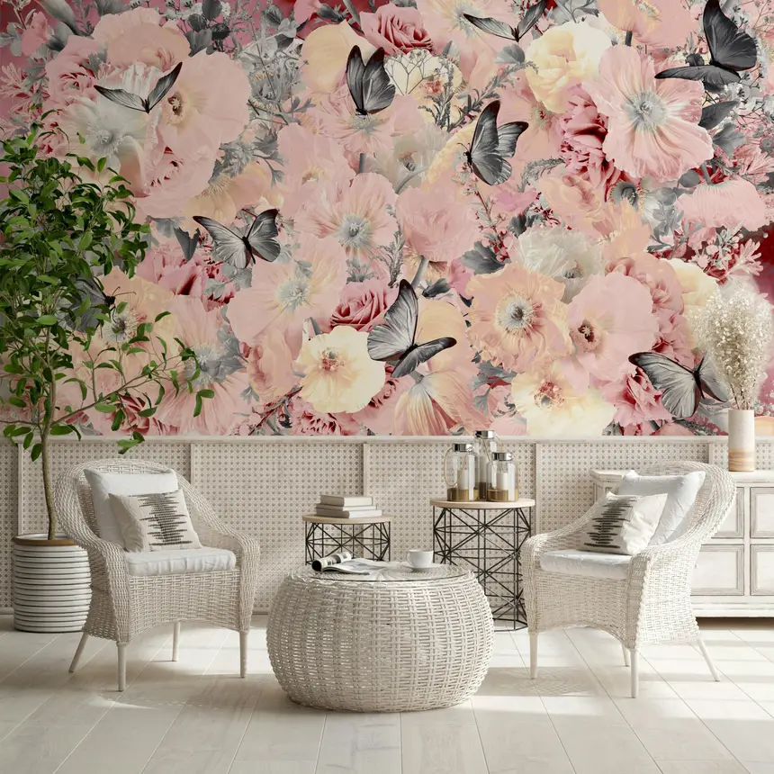 Butterfly Blooms Wall Mural -2620663