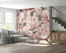 Romantic Blush Floral Butterfly Garden Wall Mural 7