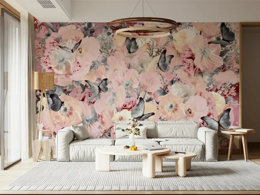 Butterfly Blooms Wall Mural -2620663