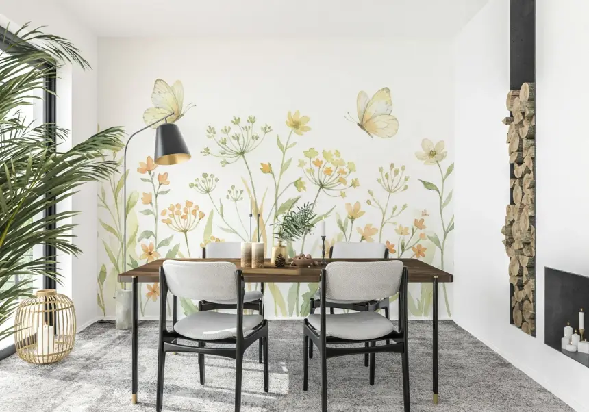 Butterfly Meadow Wall Mural