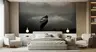 Misty Lake Canoe Scenic Wall Mural 6