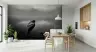 Misty Lake Canoe Scenic Wall Mural 8
