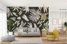 Contemporary Organic Shapes Leaf Pattern Wall Mural 8
