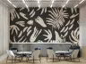 Contemporary Organic Shapes Leaf Pattern Wall Mural 7