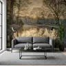Golden Hour Winter Canal Wall Mural 7