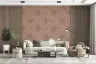 Contemporary Brown Geometric Diamond Wallpaper 8