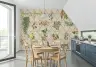 Chinoiserie Botanical Bamboo Lattice Wall Mural 7