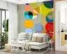 Vibrant Geometric Circles Abstract Wall Mural 6