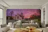 Vibrant Sunset Church and Graveyard Wall Mural 7