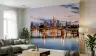 Vibrant City Skyline River Reflection Wall Mural 7