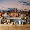 Vibrant City Skyline River Reflection Wall Mural 8