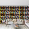 Vibrant Urban Fire Escape Building Pattern Wallpaper 8