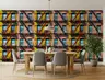 Vibrant Urban Fire Escape Building Pattern Wallpaper 6