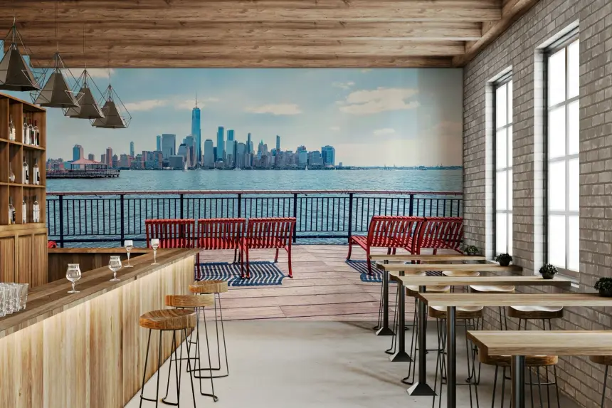 City Skyline View Wall Mural