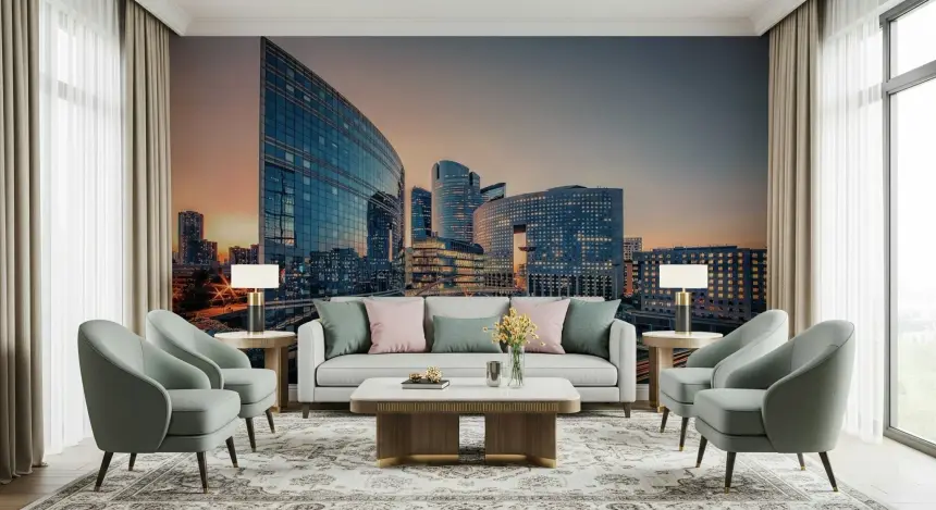 Cityscape Serenity Wall Mural