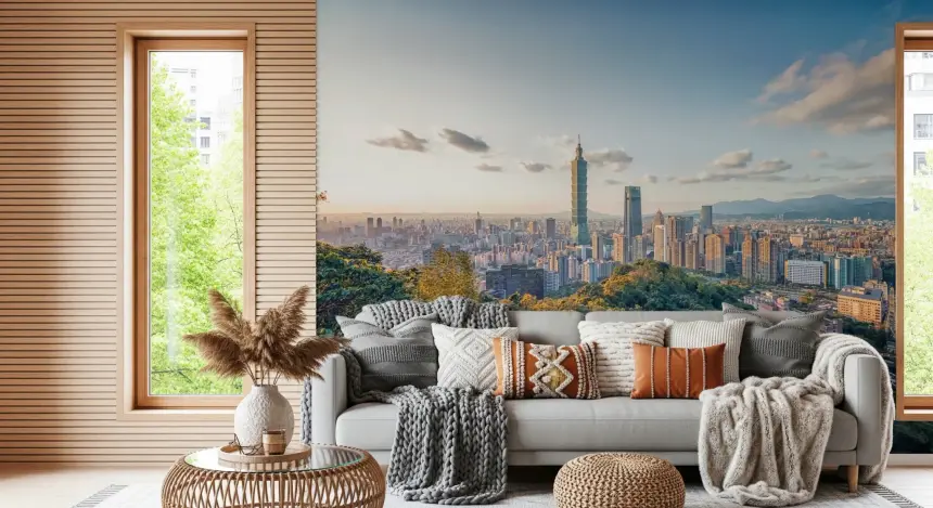 Cityscape Vista Wall Mural