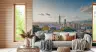 Taipei Skyline Lush Hills Golden Hour Wall Mural 6