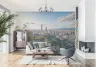 Taipei Skyline Lush Hills Golden Hour Wall Mural 8