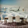 Private Jet Cloudscape Wall Mural 7