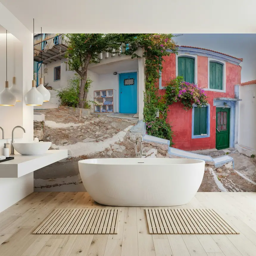 Coastal Cottage Charm Wall Mural