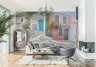 Vibrant Mediterranean Village Street Wall Mural 6