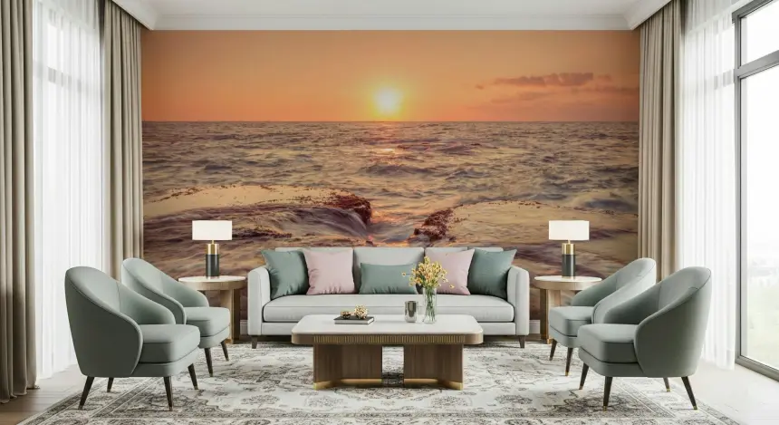 Coastal Dawn Wall Mural