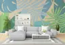 Pastel Tropical Leaf Botanical Wall Mural 8