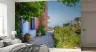 Mediterranean Coastal Village Scenic Wall Mural 6