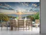 Tranquil Beach Boardwalk Sunset Wall Mural 7