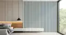 Modern Blue and Cream Vertical Stripe Wallpaper 6