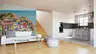 Vibrant Coastal Village Wall Mural 6