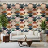 Retro Geometric Colour Block Wallpaper 8
