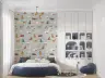 Playful Kitten Assortment Soft Blue Grey Wallpaper 7