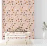 Whimsical Cats Pattern Kids Wallpaper 7
