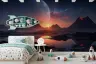Interstellar Sunset Landscape Wall Mural 8