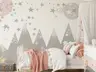 Whimsical Starry Mountain Kids Wall Mural 7