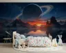 Cosmic Planet and Volcanic Landscape Wall Mural 7