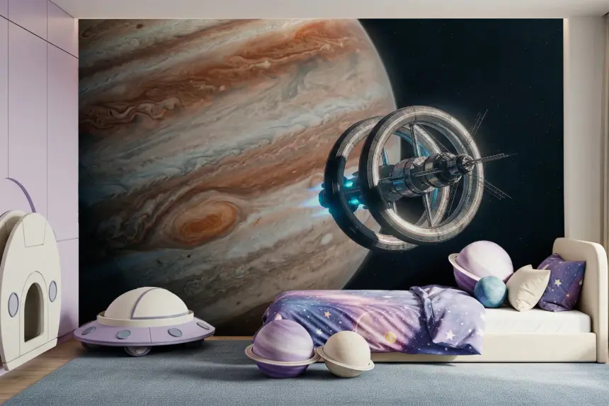 Cosmic Station Wall Mural