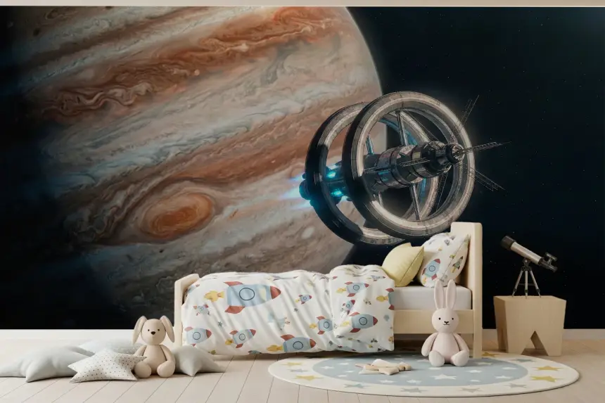 Cosmic Station Wall Mural