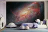 Crimson Gold Galactic Spiral Wall Mural 8