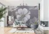 Elegant White Cosmos Floral Wall Mural 6