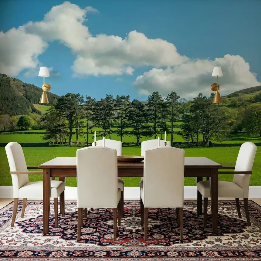 Countryside Meadow Wall Mural