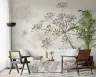 Sepia Botanical Umbellifer Wall Mural 6